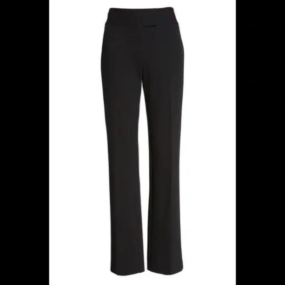 CeCe by Cynthia Steffe Crepe Straight Leg Pants - Picture 3 of 11